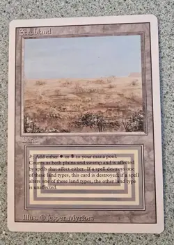 1994 MTG Magic The Gathering Scrubland 3rd Ed. Revised Dual Land Unplayed NM/M - Image 1
