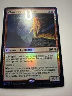 MTG *FOIL PRE RELEASE * M21 Core Set Rare CHANDRA'S INCINERATOR NM - Image 1