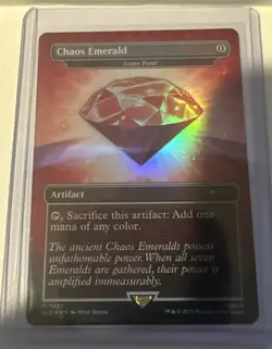 Chaos Emerald (RED) Sonic the Hedgehog Secret Lair Magic the Gathering Near Mint - Image 1