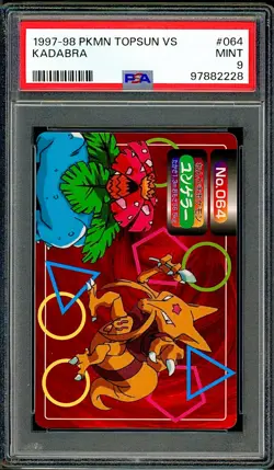 PSA 9 Kadabra Japanese Topsun Vs No 064 Pokemon Venusaur - Image 1