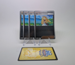 4x Lillie's Determination REVERSE HOLO 119/132 Mega Evolution Playset NM Pokemon - Image 1