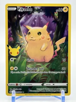Pikachu 005/025 Celebrations Holo Rare Pokemon TCG NM "FAT PIKACHU" 😍 (GG) - Image 1
