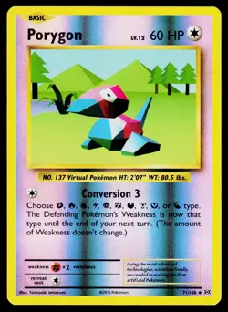 Porygon 71/108 Uncommon Evolutions Pokemon Reverse Holo Near Mint - Image 1
