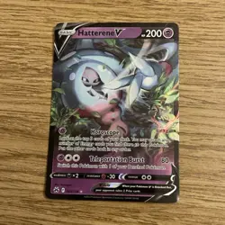 Pokemon TCG SWSH Crown Zenith Hatterene V 065/159 Ultra Rare Full Art Holo EN - Image 1