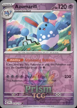 Azumarill 74/191 Uncommon Reverse Holo Surging Sparks Pokemon - Image 1