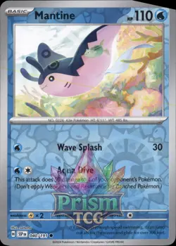 Mantine 40/191 Common Reverse Holo Surging Sparks Pokemon - Image 1