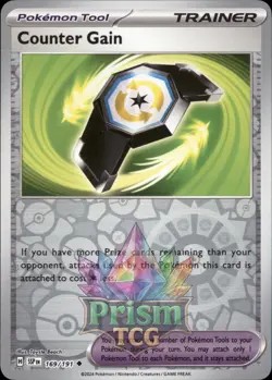 Counter Gain 169/191 Uncommon Reverse Holo Surging Sparks Pokemon - Image 1