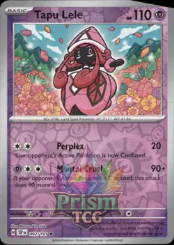 Tapu Lele 92/191 Rare Reverse Holo Surging Sparks Pokemon - Image 1