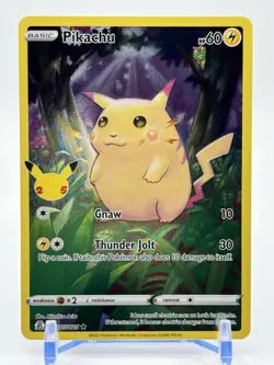 Pikachu 005/025 Celebrations Holo Rare Pokemon TCG NM "FAT PIKACHU" 😍 (X) - Image 1