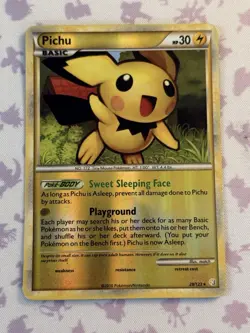 Pokemon - Pichu - 28/123 - Reverse Holo Rare - Heartgold & Soulsilver DMG - Image 1
