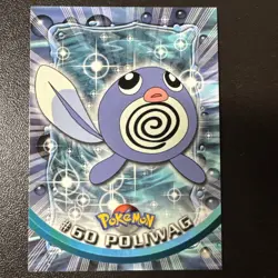 💥 POLIWAG 1999 Topps Pokemon TV Non Holo Animation 1st Series Blue Logo # 60 - Image 1