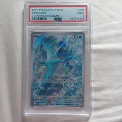 2025 POKEMON JTG EN ARTICUNO JOURNEY TOGETHER ILLUSTRATION RARE #161 PSA 9 - Image 1