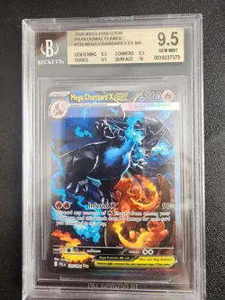 Mega Charizard X Ex 125/094 Phantasmal Flames SIR Holo Beckett 9.5 Pokemon TCG - Image 1