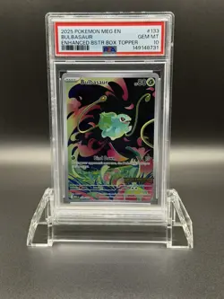 POKEMON | MEG EN-MEGA EVOLUTION | ENHANCED BOX TOPPER BULBASAUR | PSA 10 - Image 1