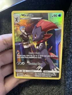 Weavile 238/236 Full Art Holo Secret Rare Pokemon Sun & Moon Cosmic Eclipse NM - Image 2