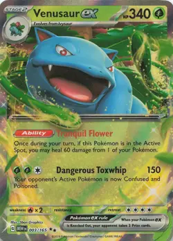 Venusaur ex 003/165 Double Rare 151 Pokemon Lightly Played - Image 1