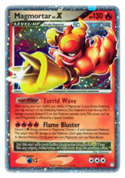 Magmortar LV.X - 123/123 - Rare Holo DMG, English Pokemon Mysterious Treasures - Image 1