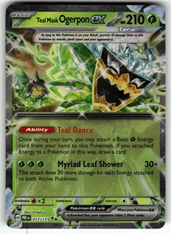 Teal Mask Ogerpon ex 012/131 Holo Double Rare Prismatic Evolutions Pokemon NM - Image 1