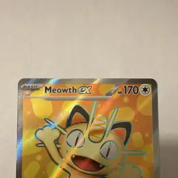 Pokemon TCG Prismatic Evolutions Meowth ex Ultra Rare Holo FA 107/088 - Image 2