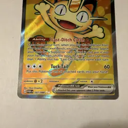 Pokemon TCG Prismatic Evolutions Meowth ex Ultra Rare Holo FA 107/088 - Image 3