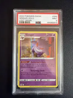 Gengar 2022 Pokemon Sword & Shield Lost Origin #066/196 Holo PSA 9 - Image 1