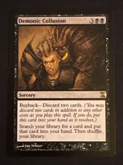 1x Demonic Collusion (103) Time Spiral LP MTG Magic the Gathering x1 MKE - Image 1
