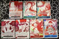 One Piece OP13 3rd Anniversary Treasure Pack Campaign Promo Set Of 7 - English - Image 1