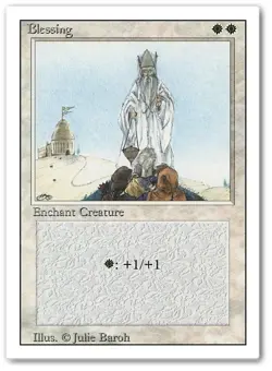 BLESSING x1 mtg LP-MP 3rd Edition Revised 1 Rare - Image 1