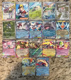Pokemon TCG Surging Sparks, Phantasmal, MEG, JTG- Full Art , EX Lot Of 17 Cards - Image 1