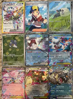 Pokemon TCG Surging Sparks, Phantasmal, MEG, JTG- Full Art , EX Lot Of 17 Cards - Image 2