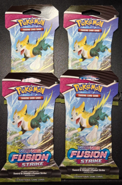 Pokemon TCG Sword Shield Fusion Strike SLEEVED booster packs X4 - Image 1