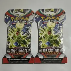 Pokemon Scarlet & Violet Obsidian Flames Booster Packs 2x English TCG 2023 - Image 1