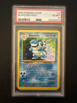 1999 POKEMON BASE SET UNLIMITED #2 BLASTOISE-HOLO PSA 6 - Image 1