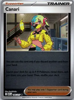 Canari 185/217 Uncommon Ascended Heroes Pokemon Reverse Holo Near Mint - Image 1