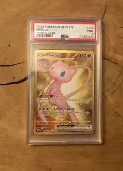 Pokemon TCG Mew EX TCG Scarlet & Violet 151 Holo Hyper Rare Card 205/165 PSA 9 - Image 1