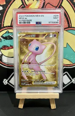 Pokemon Mew EX TCG Scarlet Violet 151 Holo Hyper Rare Card 205/165 PSA 9 - Image 1