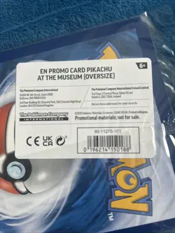 Pokemon TCG Pikachu At The Museum Jumbo Promo Card SEALED - Image 4