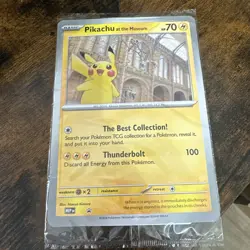 Pikachu At The Museum Jumbo Promo Card Sealed Pokemon - Image 1
