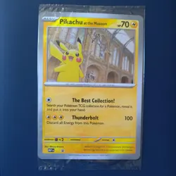 Pikachu at the Museum / Jumbo Promo Pokemon Card (Factory Sealed) - Image 1