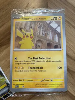 Pokemon TCG Pikachu Pokemon Promo. Pikachu At The Museum Jumbo Card Sealed New - Image 1