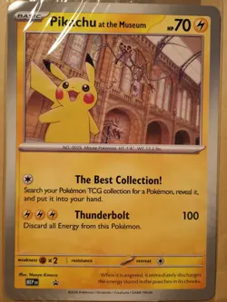 Pokemon Pikachu At The Museum Jumbo Oversize Promo Card Sealed Mint Condition - Image 1