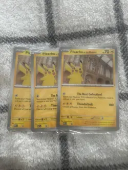 Pokemon TCG Pikachu At The Museum Jumbo Card Promo - Sealed x 3 - Image 1