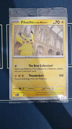 Pokemon TCG Pikachu At The Museum Jumbo Promo Card Sealed - Image 1