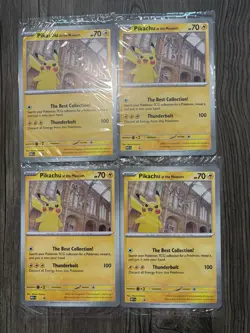 Pikachu At The Museum Jumbo Promo Card Brand New and Sealed X4 Cards Pokemon TCG - Image 1