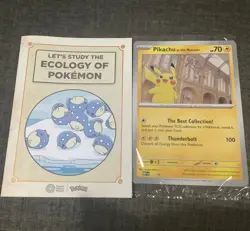 Pokemon Pikachu at the Natural History Museum Sealed Jumbo Promo Card & Booklet - Image 1