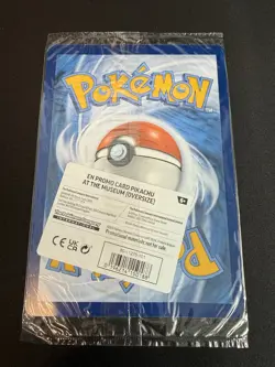 Pokemon TCG JUMBO Pikachu At The Museum Promo Card - Sealed - Image 3