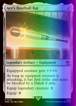 MTG Magic the Gathering Ace's Baseball Bat (170/1208) Doctor Who LP FOIL - Image 1