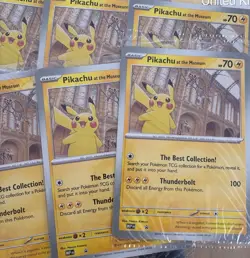 Pikachu At The Museum Promo X6 Pokemon Jumbo Card Bundle New Sealed - Image 1