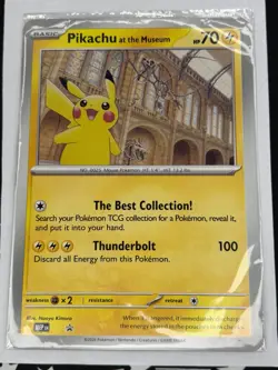 Pikachu At The Museum Jumbo Promo Pokemon Card English Sealed - Image 1