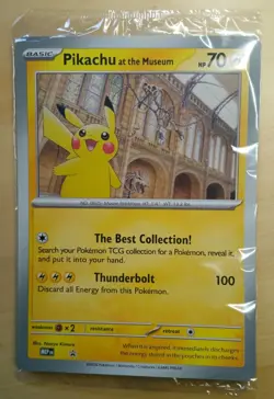 Pikachu At The Museum Jumbo Promo Card (MEP-EN) New Sealed Pokemon Card - Image 1
